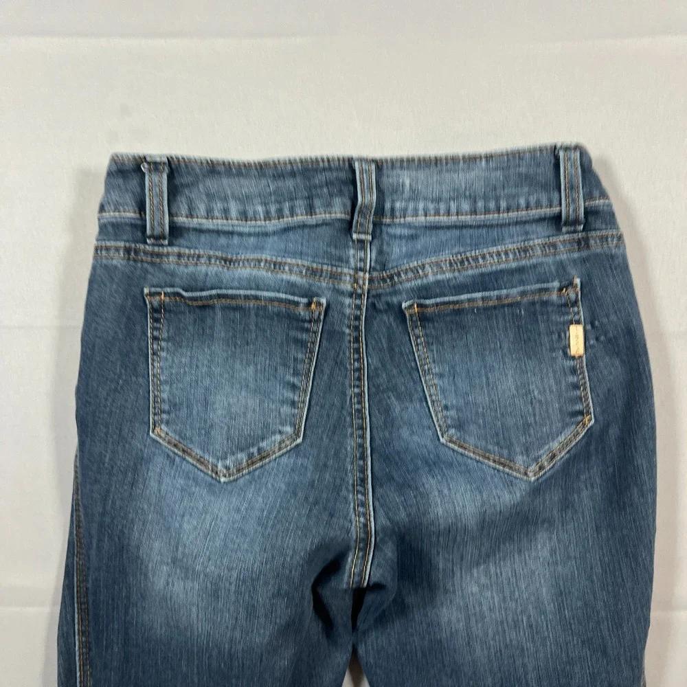 1822 Denim Skinny Jeans Womens 26 Blue Stretch Low Rise Medium Wash Zip Fly